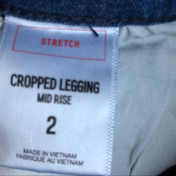 Express Stretch Mid Rise Cropped Jeans - Picture 4 of 5